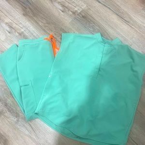 Figs scrub set- jade